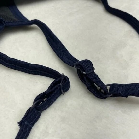 New Balance x J. Crew Navy Blue White Striped Sports Bra Sz Small 32AB-34A 0683 - Picture 7 of 8